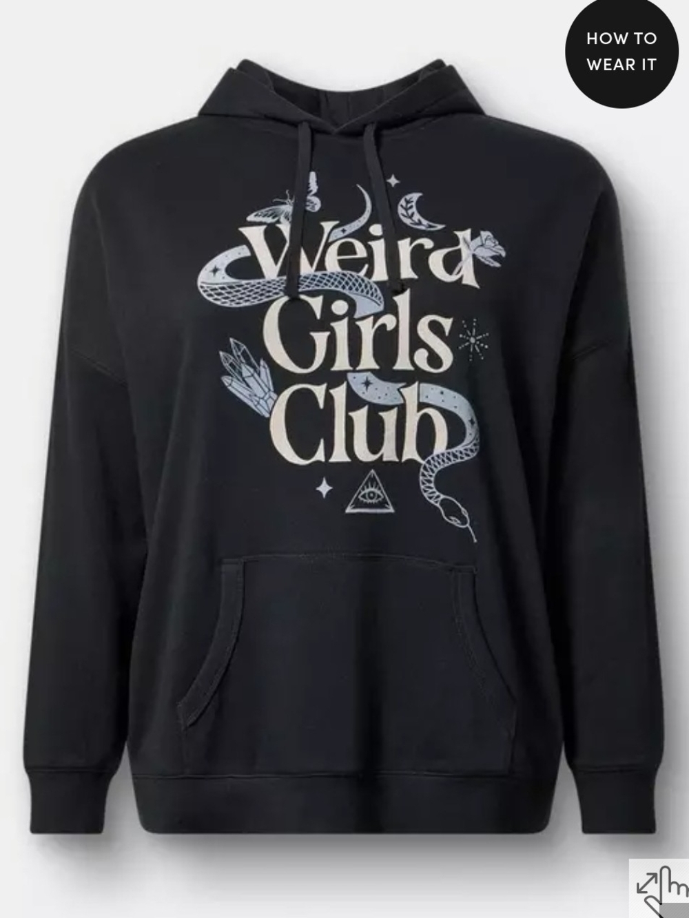 Torrid NWT 'Weird Girls Club' Fleece Pullover Hoodie